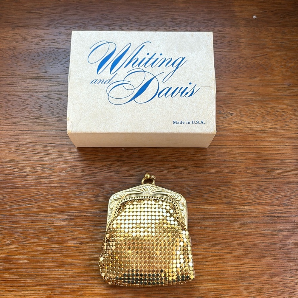Whiting and Davis NOS Mesh Gold Purse